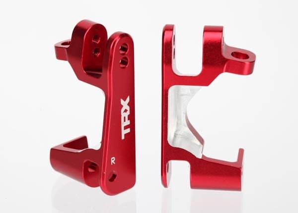 Traxxas Caster blocks (c-hubs) 6061-Tleft & right (red-anodized)