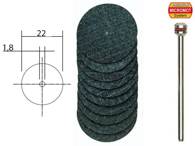 Proxxon Korund Doorslijpschijven set 22mm doorsnee (10)