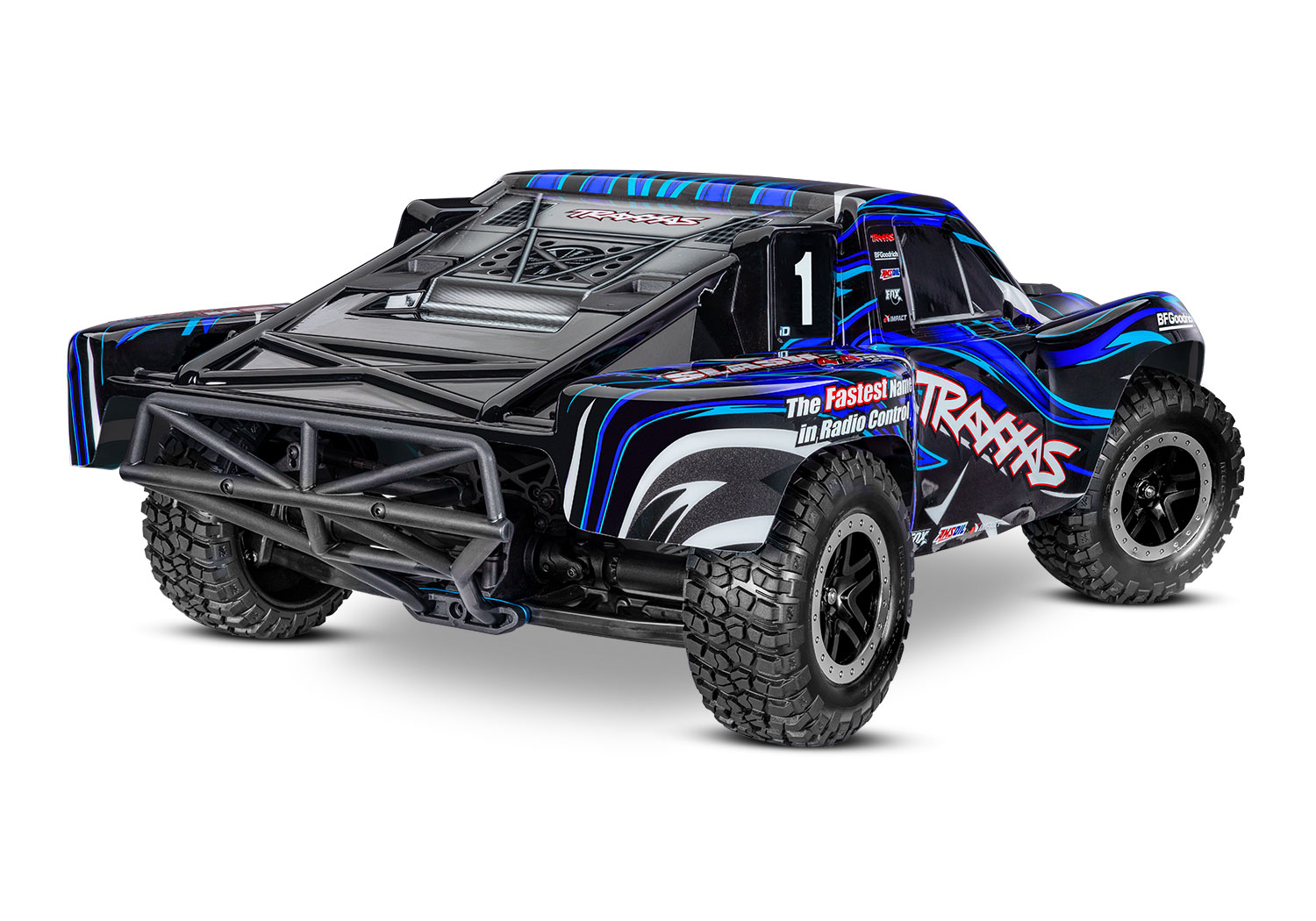 Traxxas Slash 4x4 VXL 2.4GHz TQi TSM RTR Short Course Truck Clipless HD BLUE