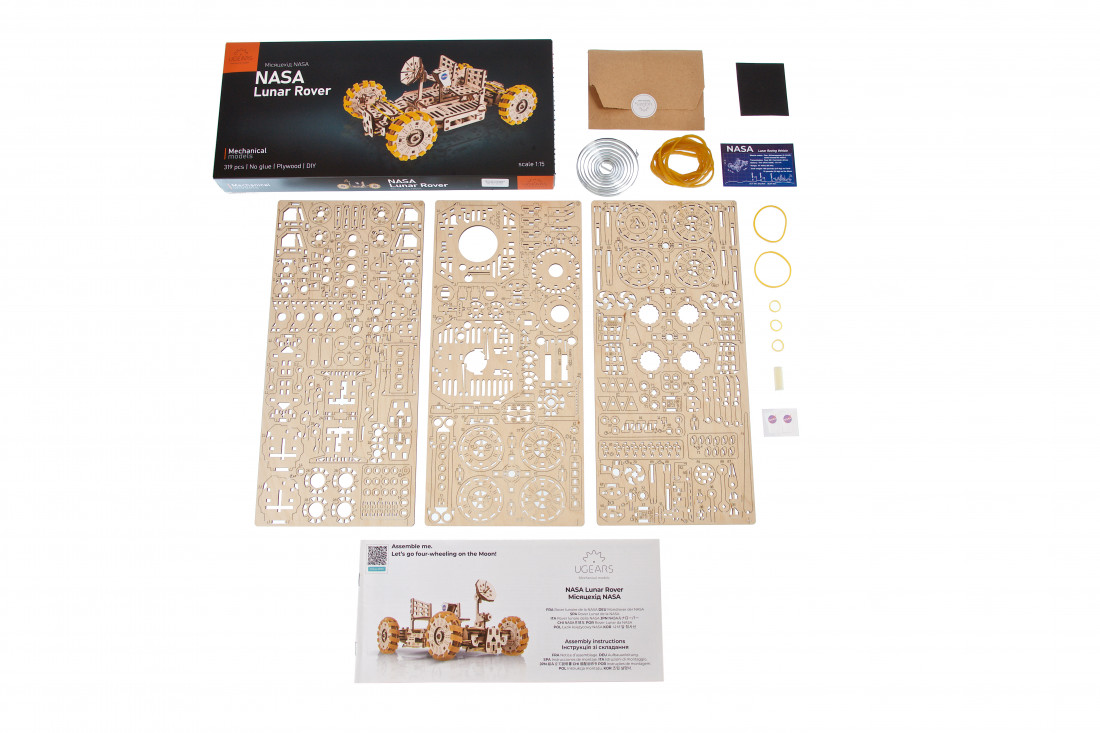 U-Gears NASA Lunar Rover mechanisch houten bouwpakket