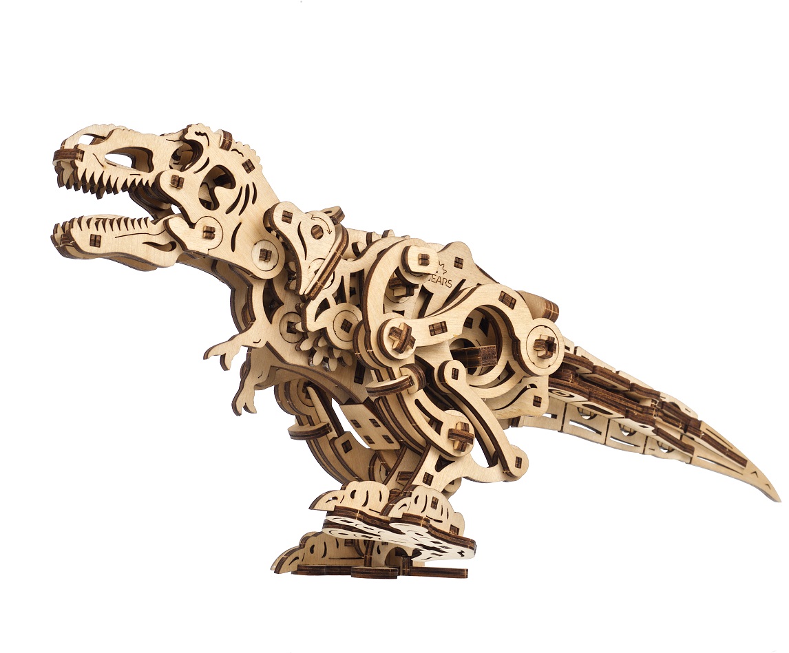U-Gears Tyrannosaurus Rex mechanisch houten bouwpakket