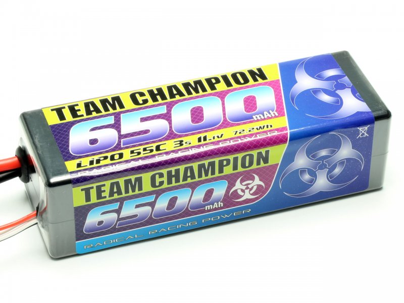 Team Champion 11,1 Volt 6500mAh Hardcase LiPo Accu 55C Deans/XH