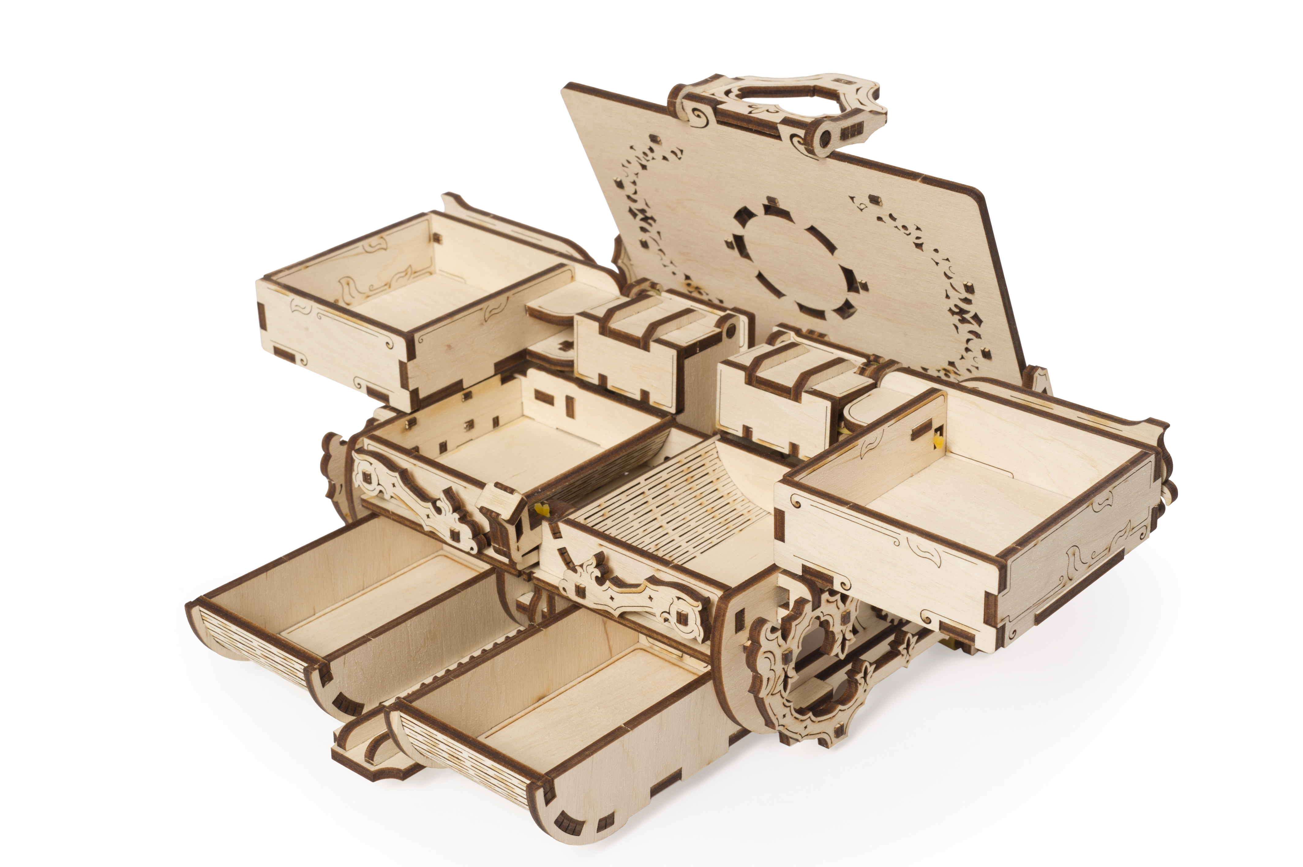 U-Gears Antique Box / Antiek kistje mechanisch houten bouwpakket