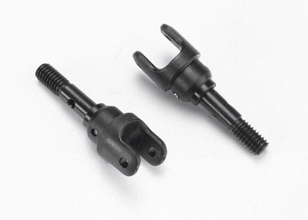 Traxxas Stub axle steel (2)/ yokes (2) (assembled)