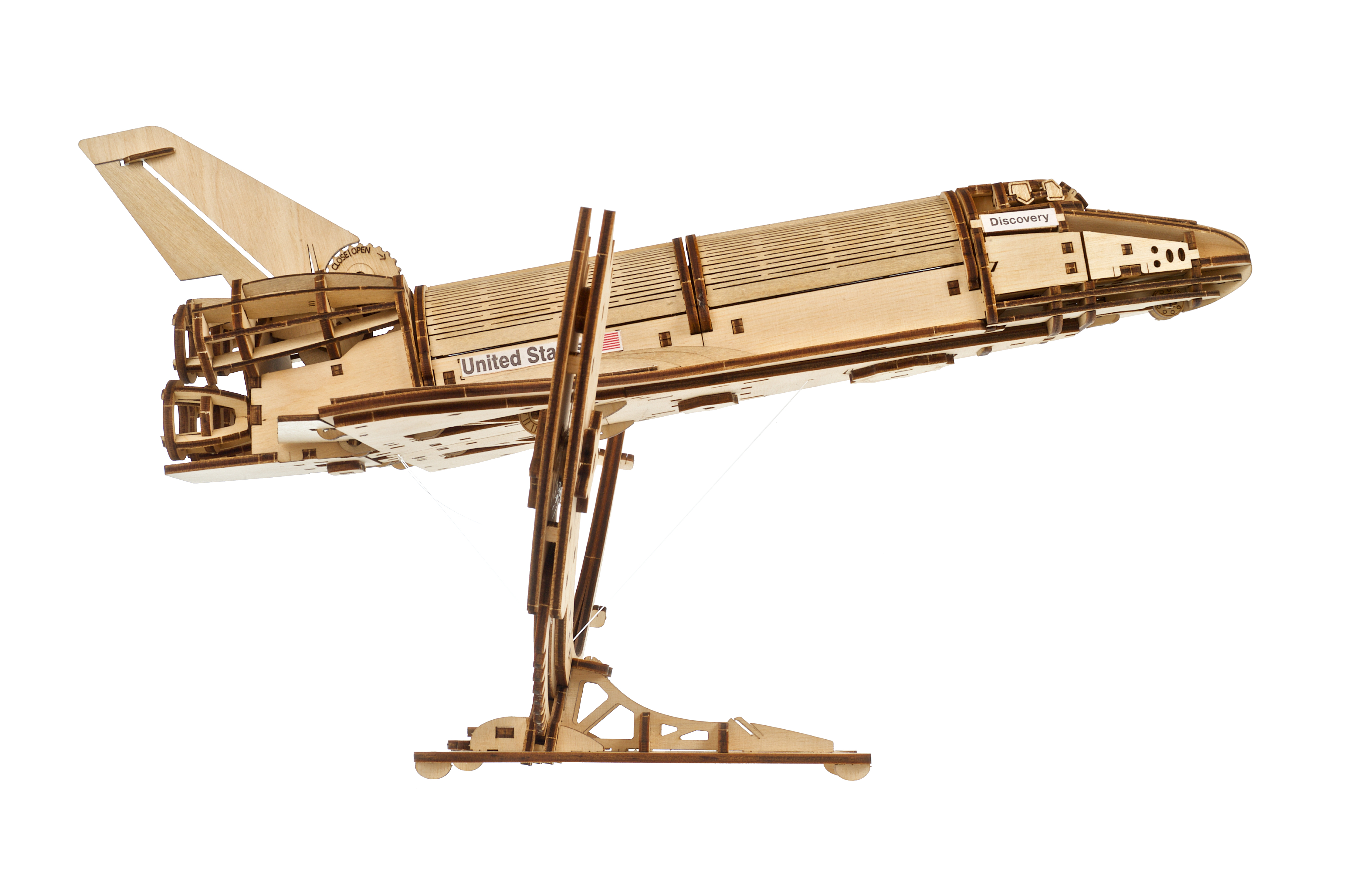 U-Gears NASA Spaceshuttle Discovery mechanisch houten bouwpakket
