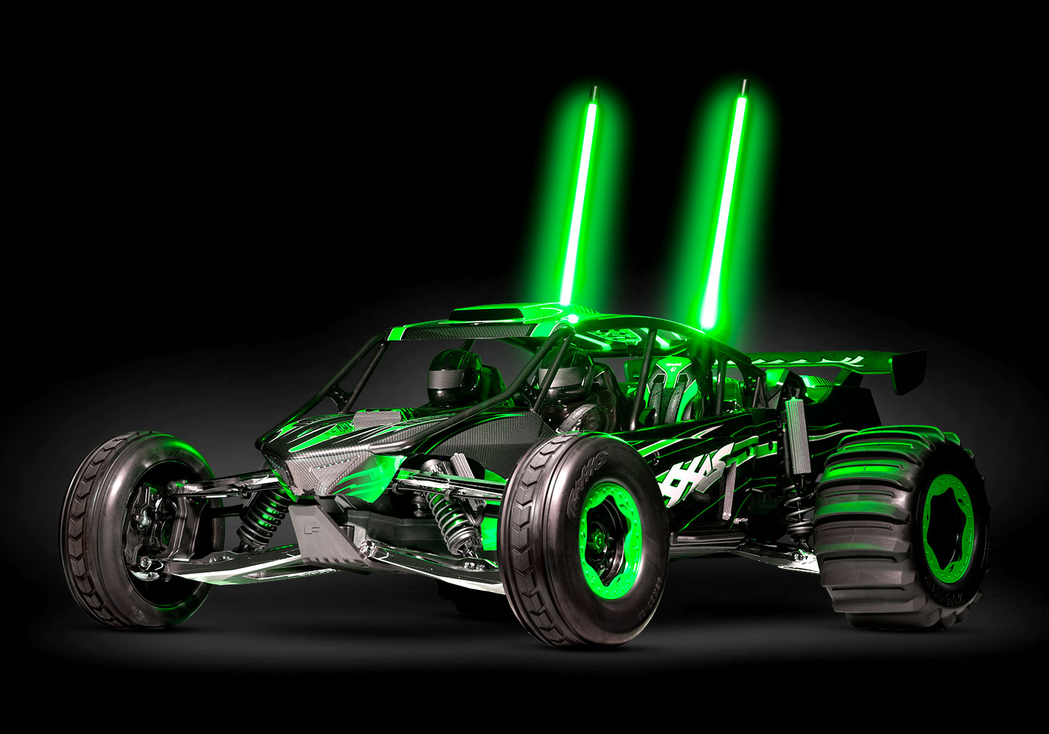 Traxxas Green LED Whip Light with Flex-Tech Mount