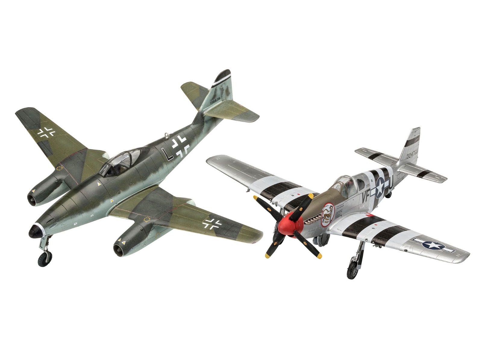 Revell Model Set Combat Set Messerschmitt Me262 & P-51B Mustang 1/72