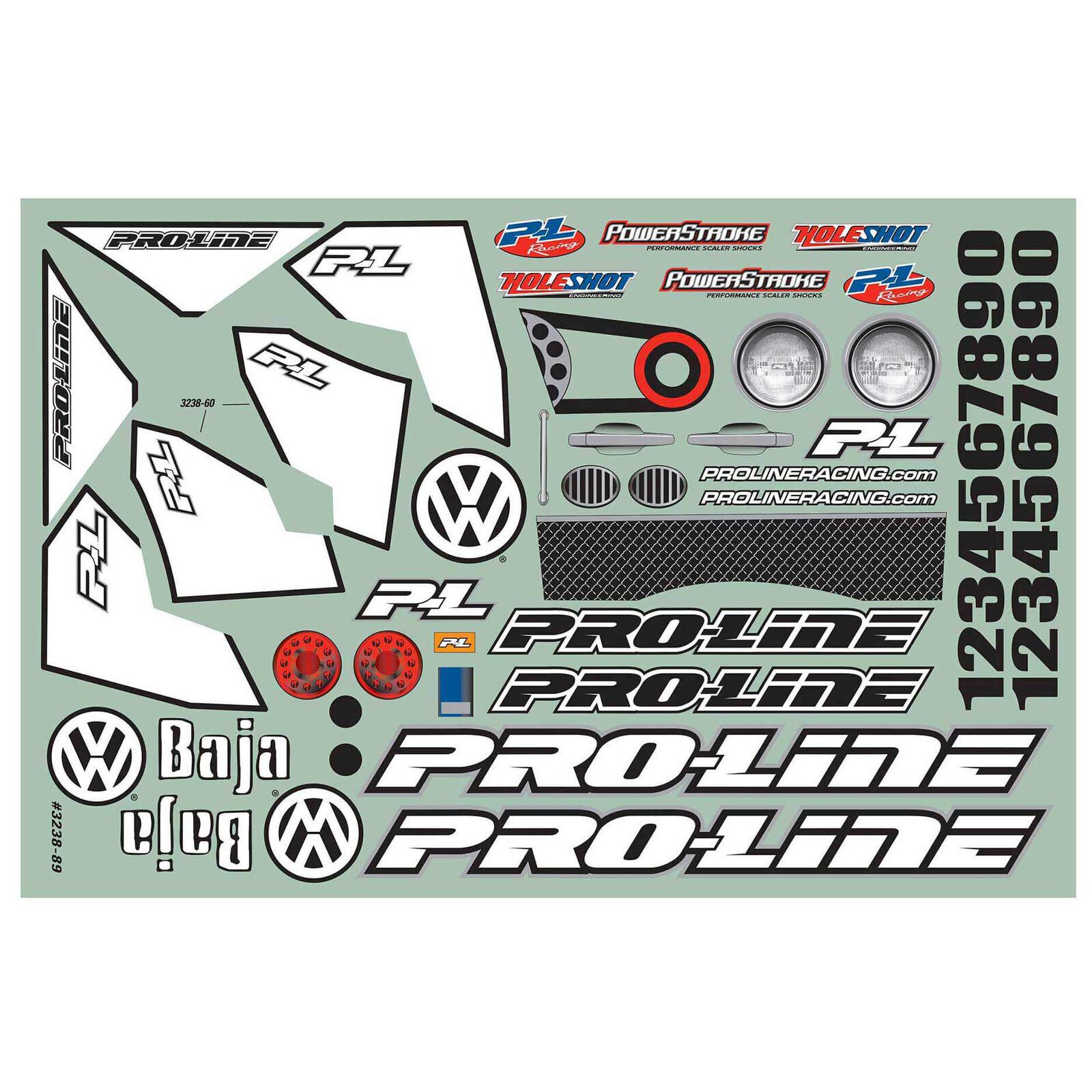Proline Volkswagen Full Fender Baja Bug Clear Body for SCT 1/10