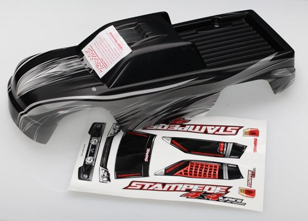Traxxas Body, Stampede® 4X4, ProGraphix® (Graphics are printed, requires paint & final color application)/ decal sheet