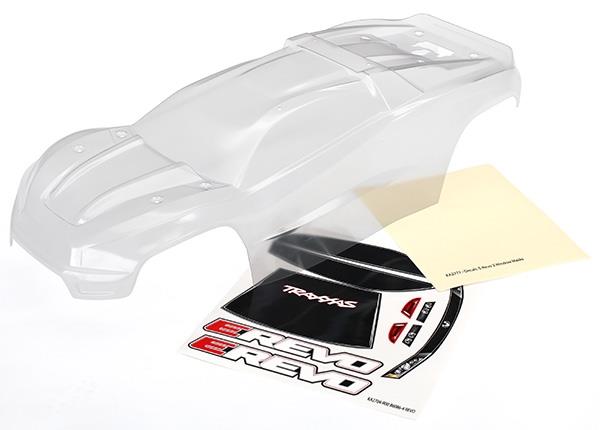 Traxxas Body E-Revo (clear requires painting)/window grill lights decal sheet