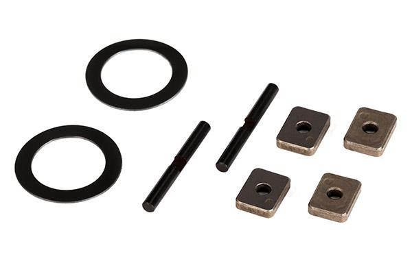 Traxxas Spider gear shaft (2)/ spacers (4)/ 16x23.5x0.5mm TW (2)