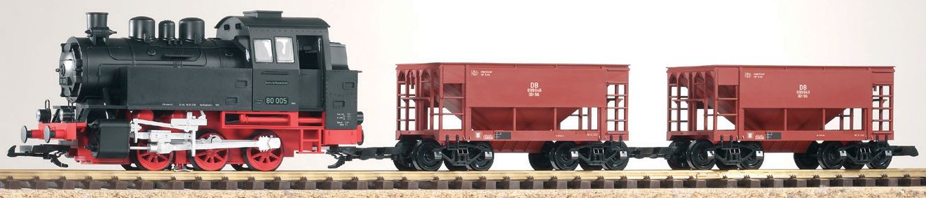 Piko DB Startset met BR 80 Stoomloc met twee Zelflossers G-Spoor