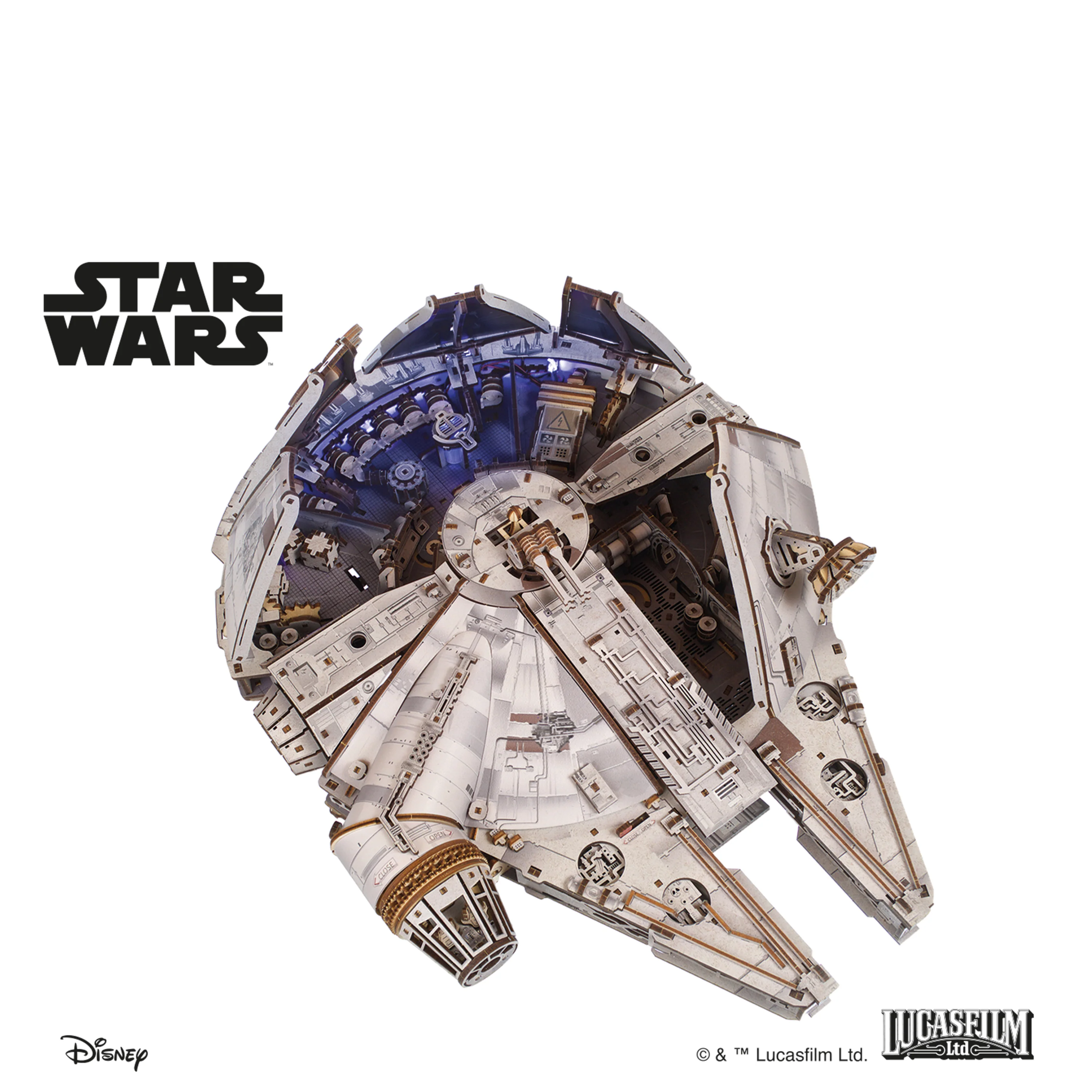 U-Gears Millennium Falcon Star Wars mechanisch houten bouwpakket