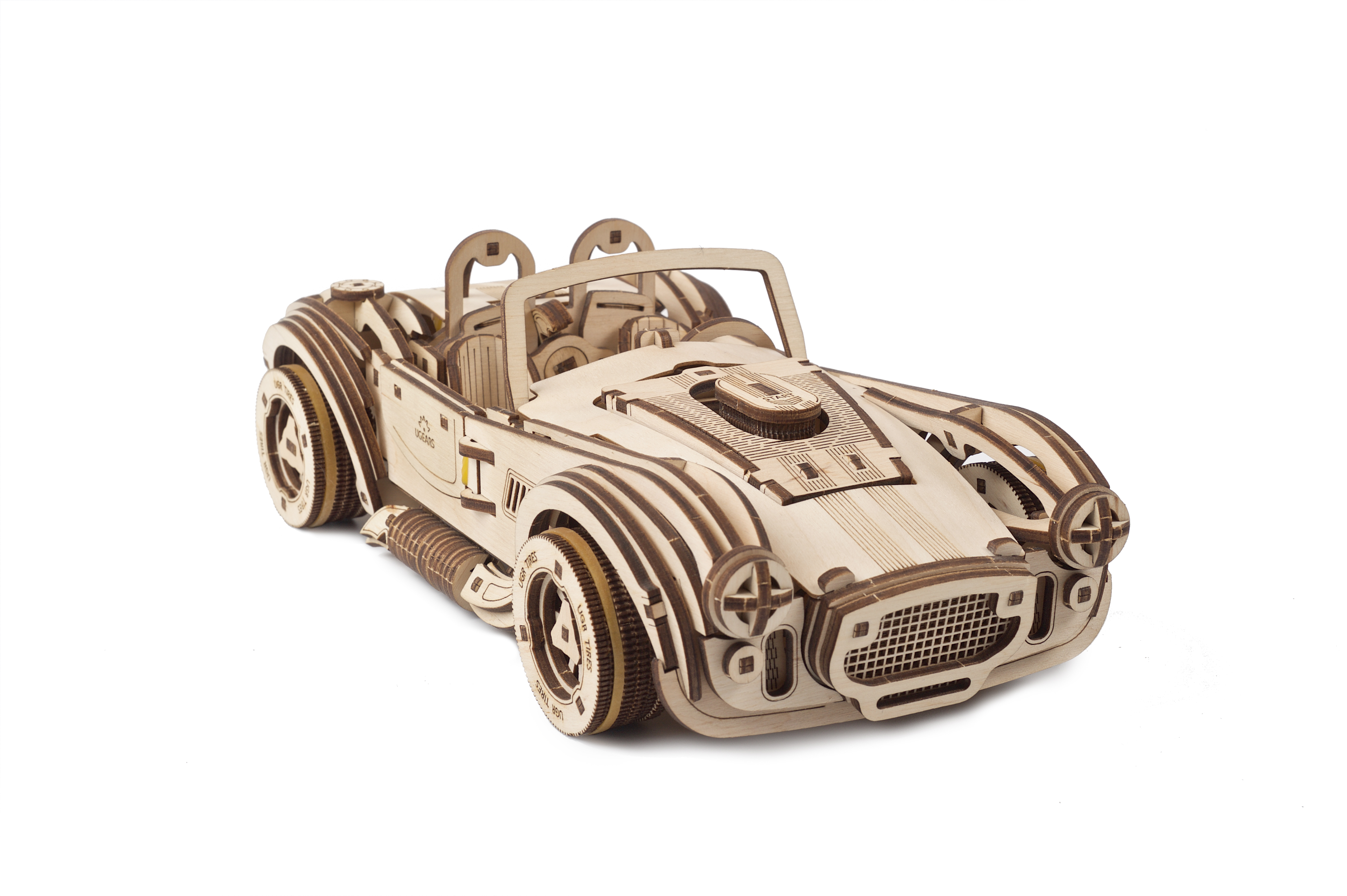 U-Gears Drift Cobra Racewagen mechanisch houten bouwpakket