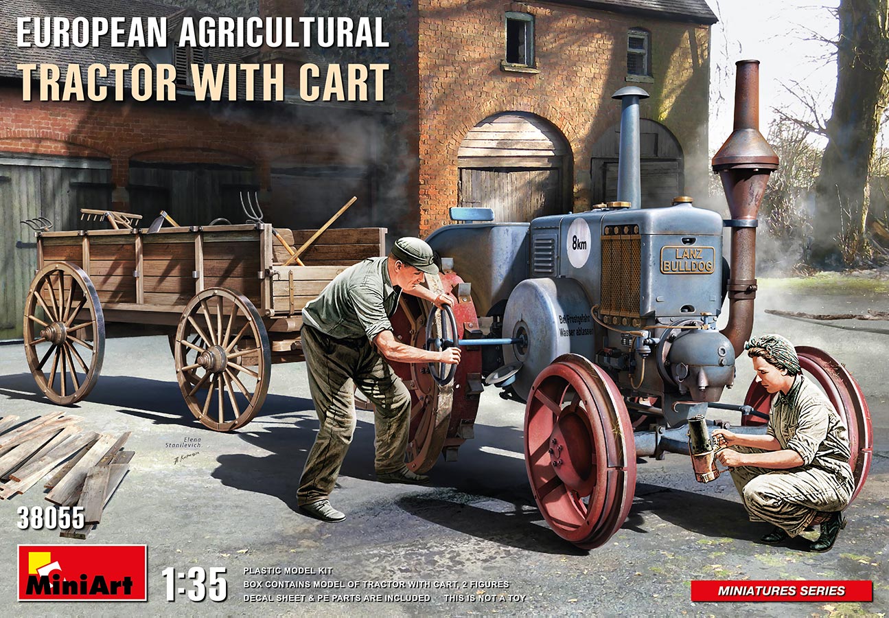 MiniArt European Agricultural Tractor with Cart 1/35