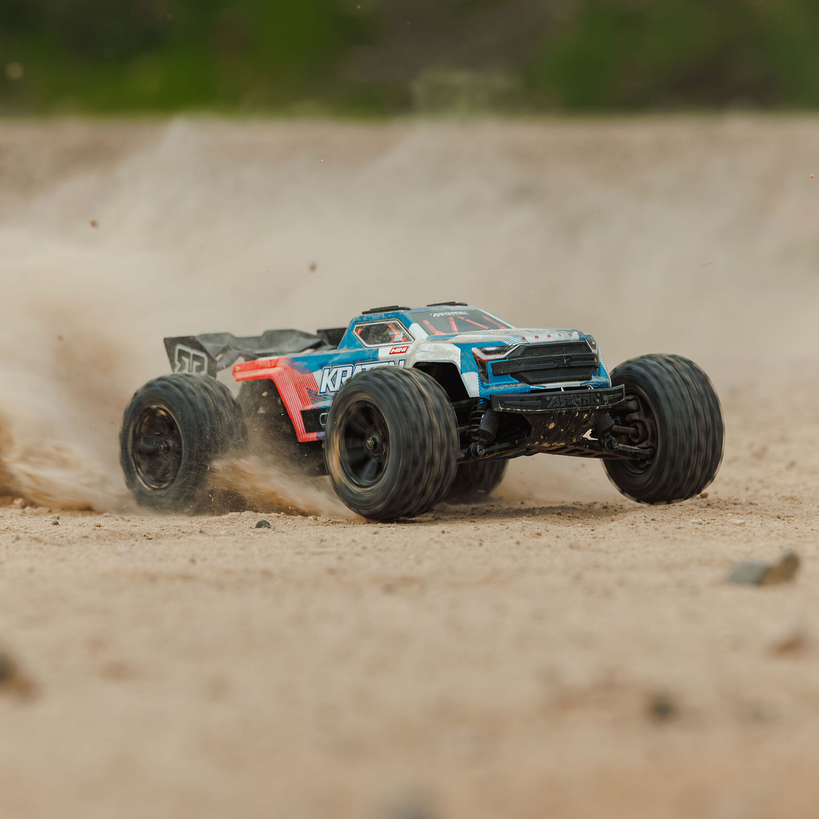 Arrma Mini Kraton 3S DSC 4X4 RTR Brushless Speedtruck (inclusief accu en lader) Red/Blue 1/16
