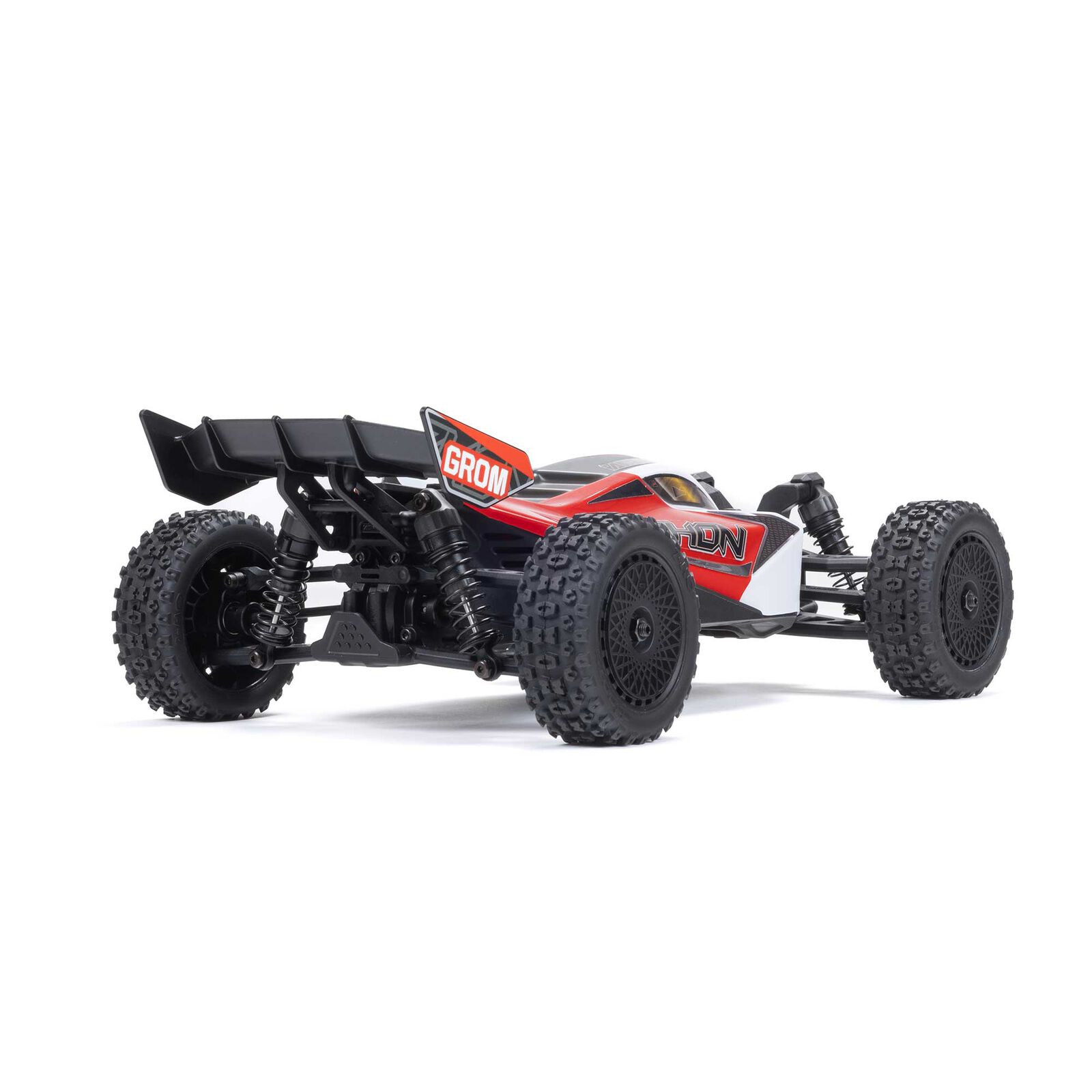 Arrma TYPHON GROM MEGA 380 Brushed 4X4 Small Scale Buggy RTR with Battery & Charger Red/White 1/18