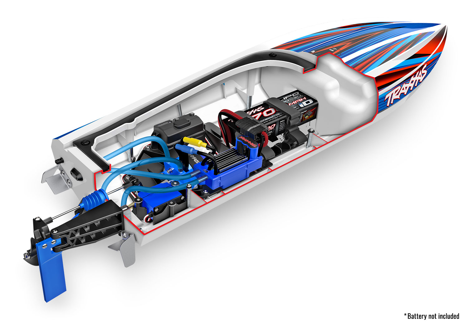 Traxxas Disruptor 4S 40+ MPH High-Performance Boat Blue