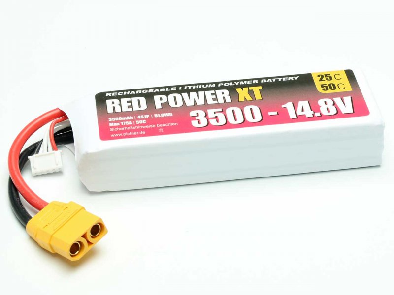 Red Power XT LiPo Accu 14.8 Volt 3500mAh XT90/XH