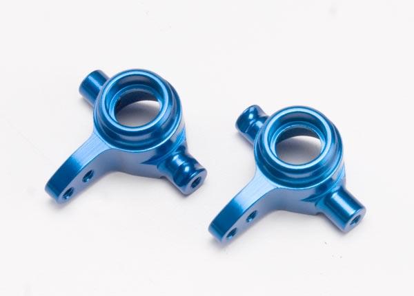 Traxxas Steering blocks aluminum left & right (blue-anodized)