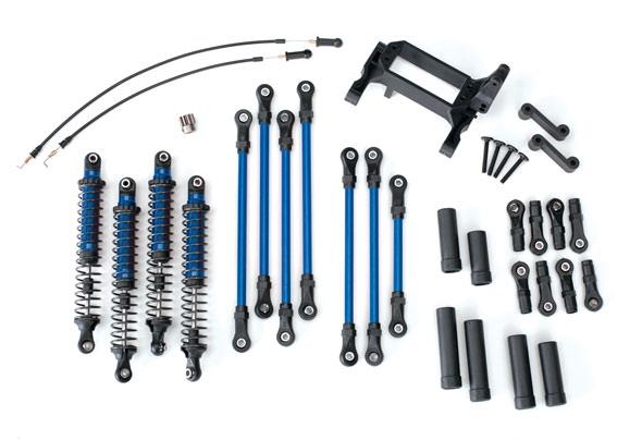 Traxxas Long Arm Lift Kit, TRX-4®, complete (includes blue powder coated links, blue-anodized shocks)