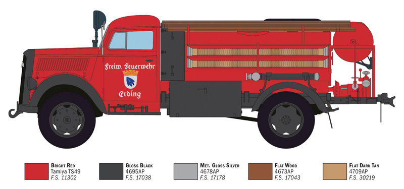 Italeri Opel Blitz Fire Truck 1/24
