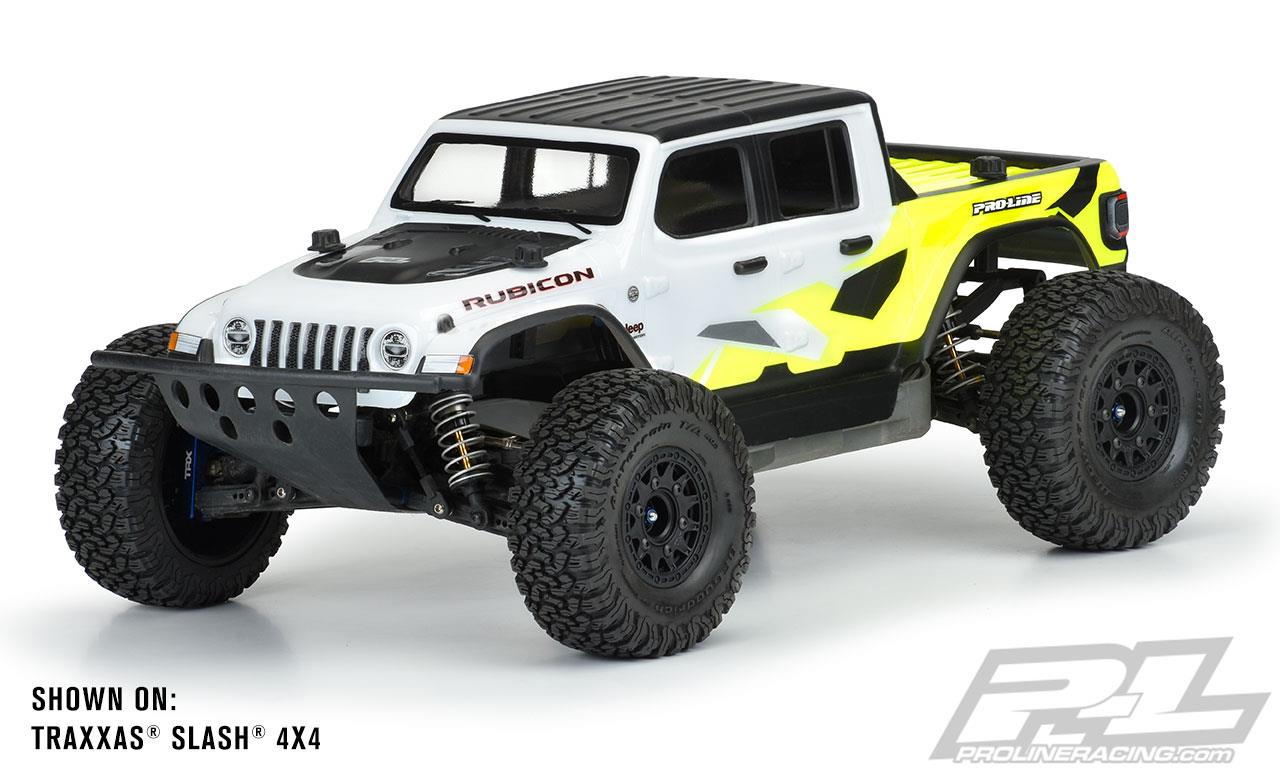 Proline Jeep® Gladiator Rubicon Clear Body for Slash® 2wd/4x4 (with LCG chassis & extended body mounts) ARRMA Senton 3S (W/O side guards) E-REVO® 2.0 (with extended body mounts) & PRO-Fusion SC 4x4 1/10