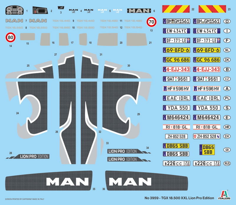 Italeri MAN TGX 18.500 XXL Lion Pro Edition