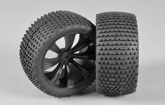 FG Truggy Pin 185 - M Banden Verlijmd zwart 1/6 (2)