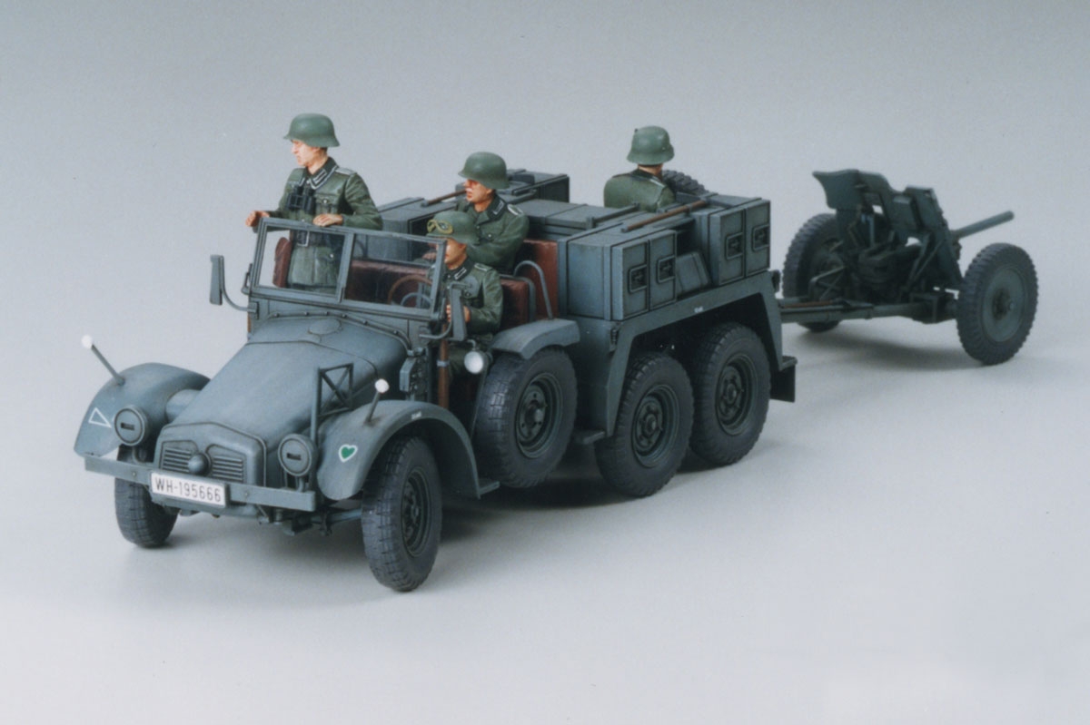 Tamiya Krupp Protze I Ton (6x4) Kfz.69 Towing Truck with 3.7cm Pak 1/35
