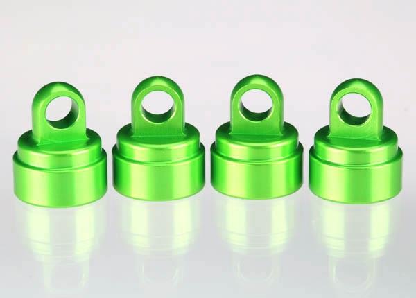 Traxxas Shock caps, aluminum (green-anodized) (4) (fits all Ultra Shocks)