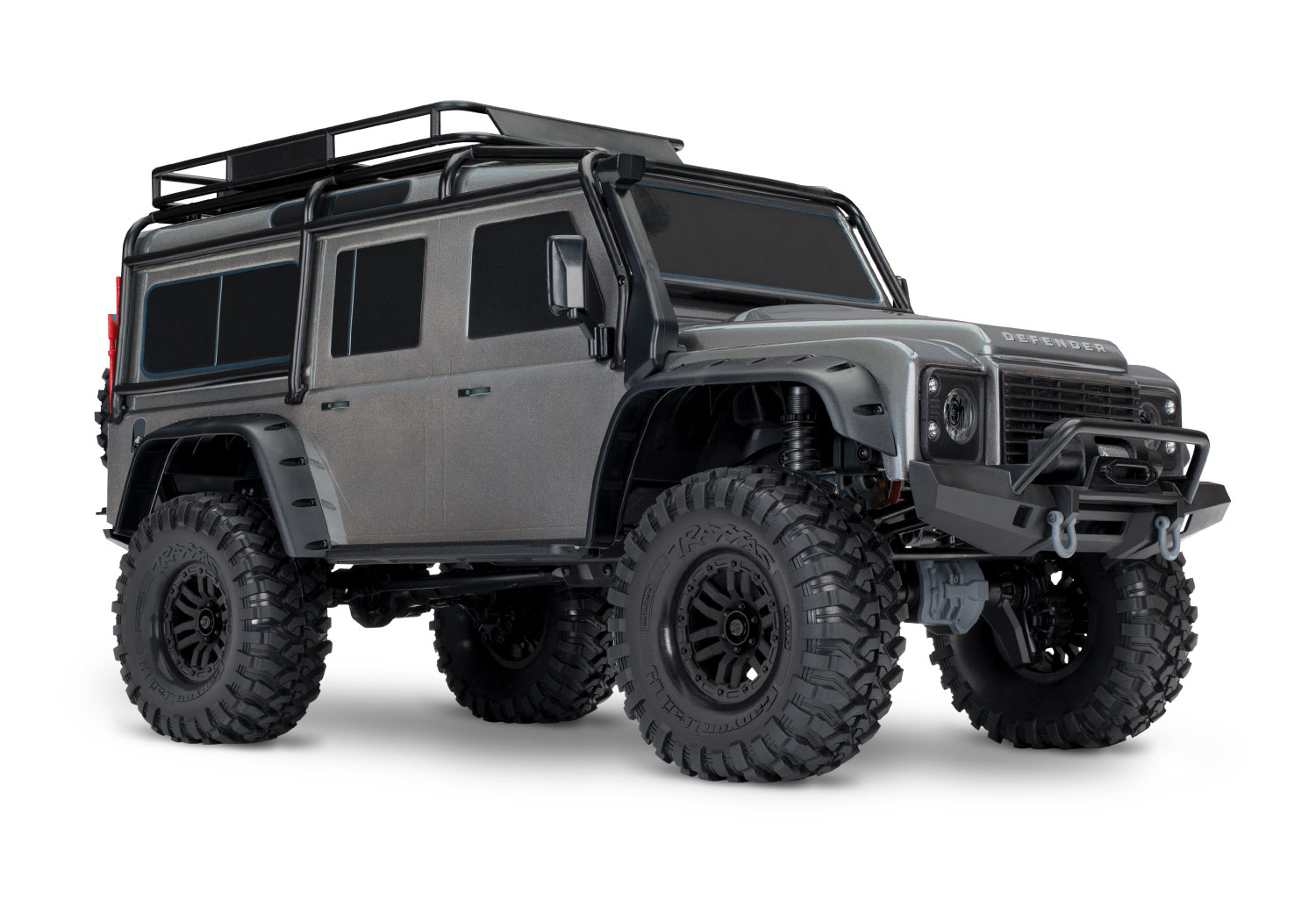 Traxxas Land Rover Defender TRX-4 4WD Scale and Trail  Crawler Fully-Assembled 1/10 Clipless Silver