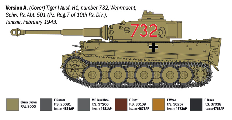 Italeri Pz. Kpfw VI Tiger I Ausf. H (tp) 1/35