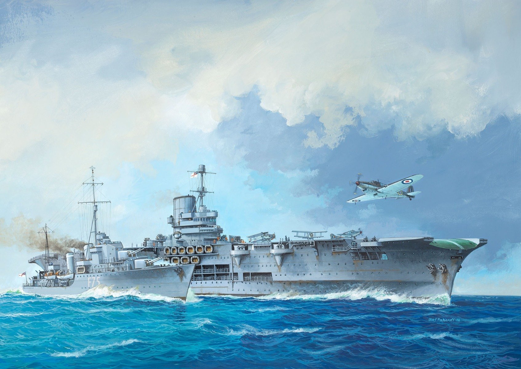 Revell Tribal Class Destroyer + HMS Ark Royal 1/720