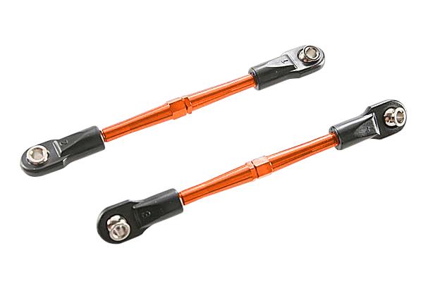 Traxxas Turnbuckles aluminum (orange-anodized) toe links 59mm (2) (assembled w/ rod ends & hollow balls) (requires 5mm aluminum wrench #5477)