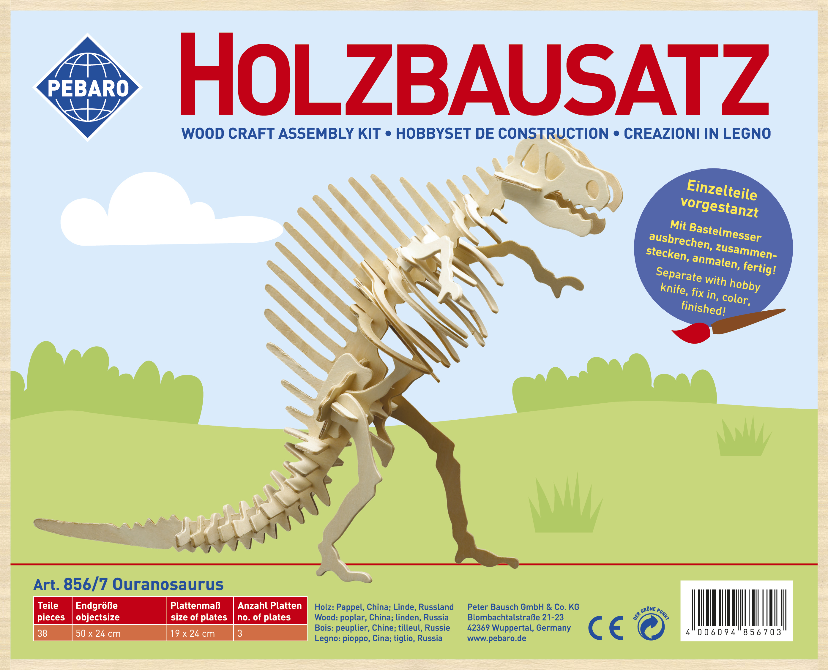 Pebaro Houten Bouwset Ouranosaurus