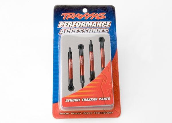 Traxxas Push rods, aluminum (red-anodized) (4) (assembled with rod ends) (1/16 Slash)