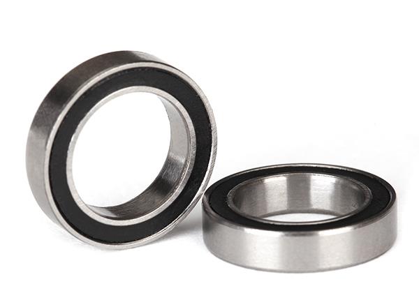 Traxxas Ball bearings black rubber sealed (12x18x4mm) (2)