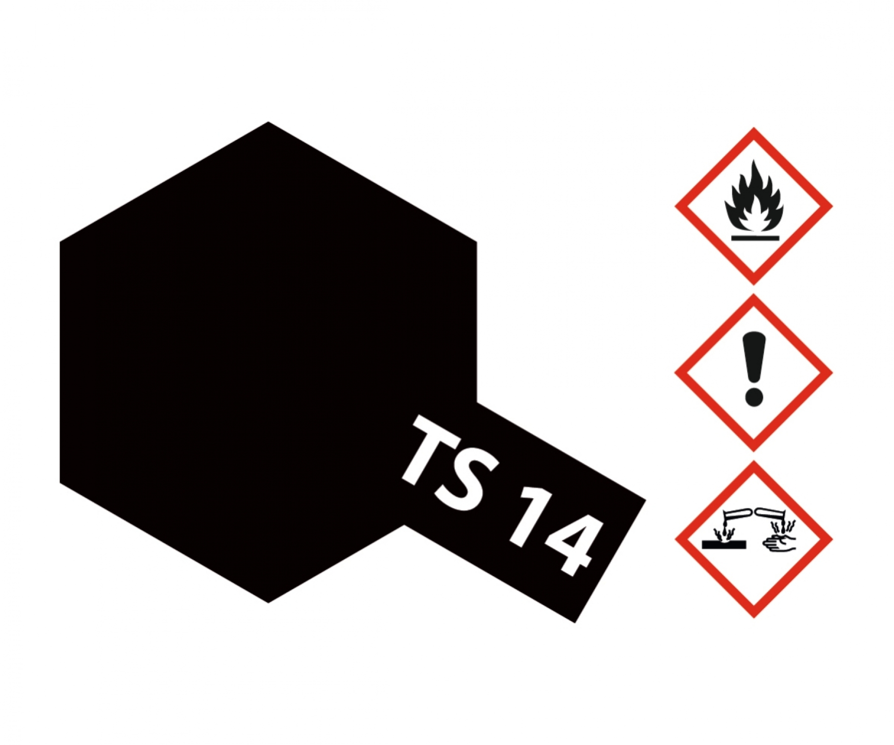 TS14 Spray Black brillant 100ml Tamiya