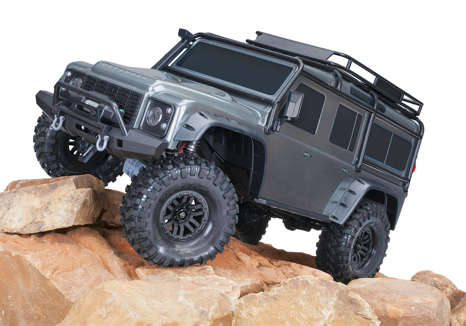 Traxxas Land Rover Defender TRX-4 4WD Scale and Trail  Crawler Fully-Assembled 1/10 Clipless Silver