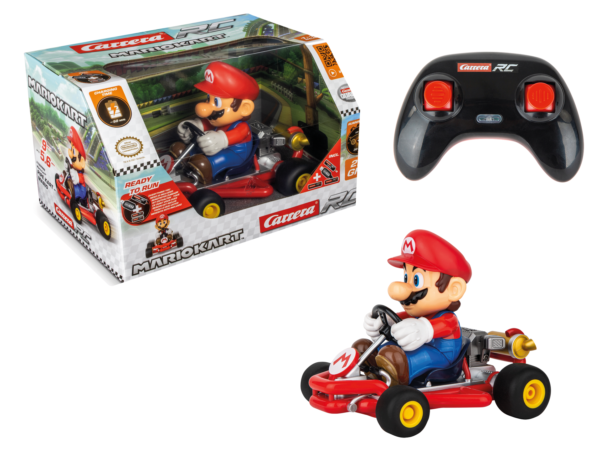 Carrera 2,4GHz Mario Kart™ Pipe Kart, Mario 1/18
