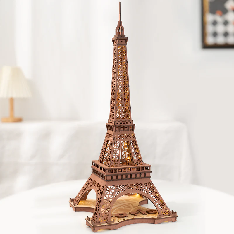 Rolife Eiffeltoren met LED verlichting 3D Houten Puzzel