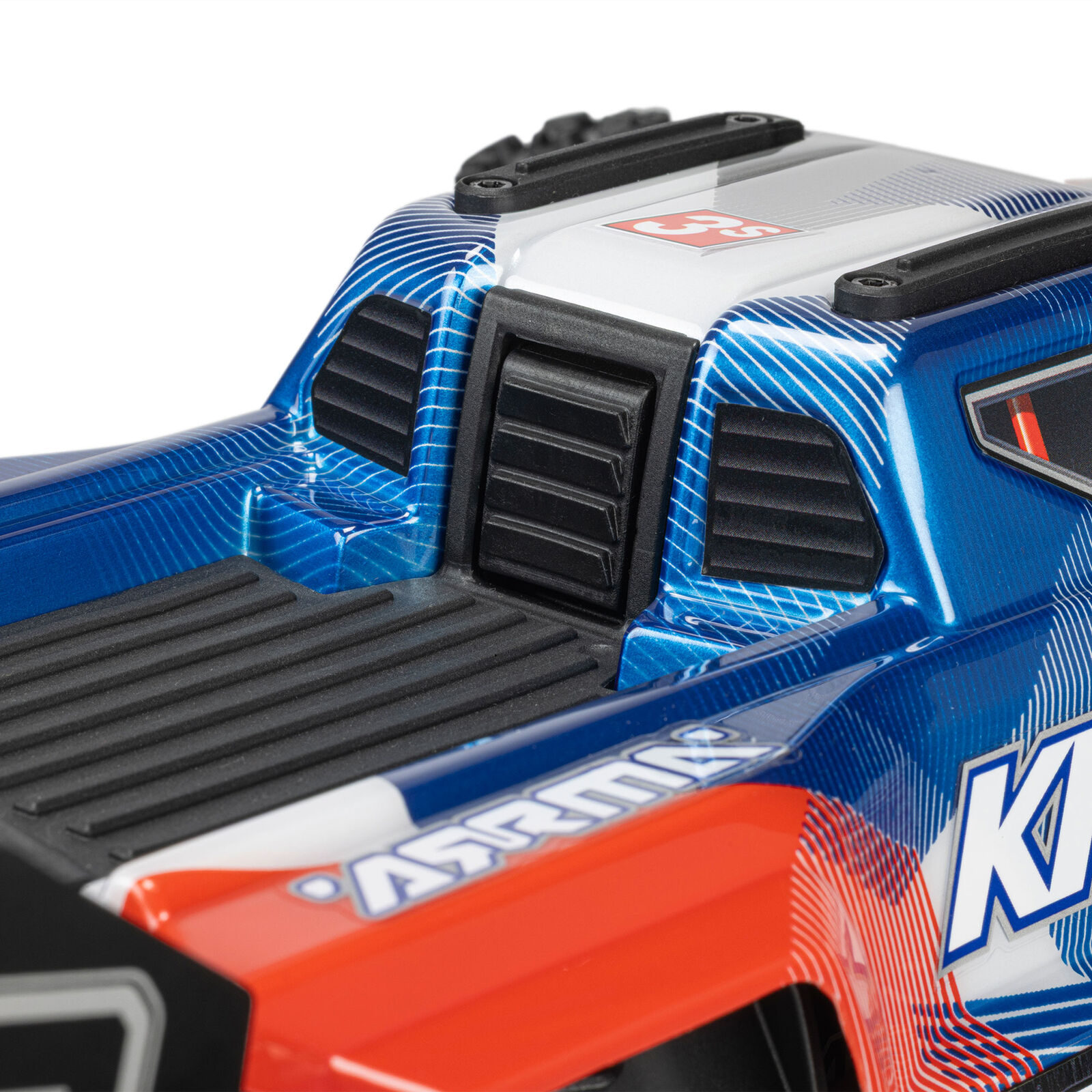 Arrma Mini Kraton 3S DSC 4X4 RTR Brushless Speedtruck (inclusief accu en lader) Red/Blue 1/16