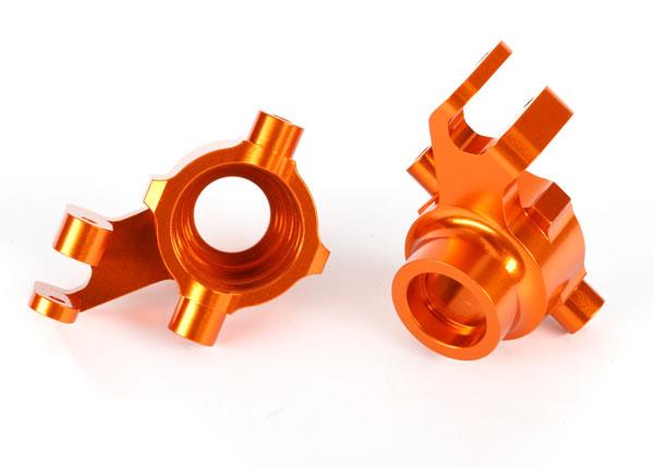 Traxxas Steering blocks 6061-T6 aluminum (orange-anodized) left & right