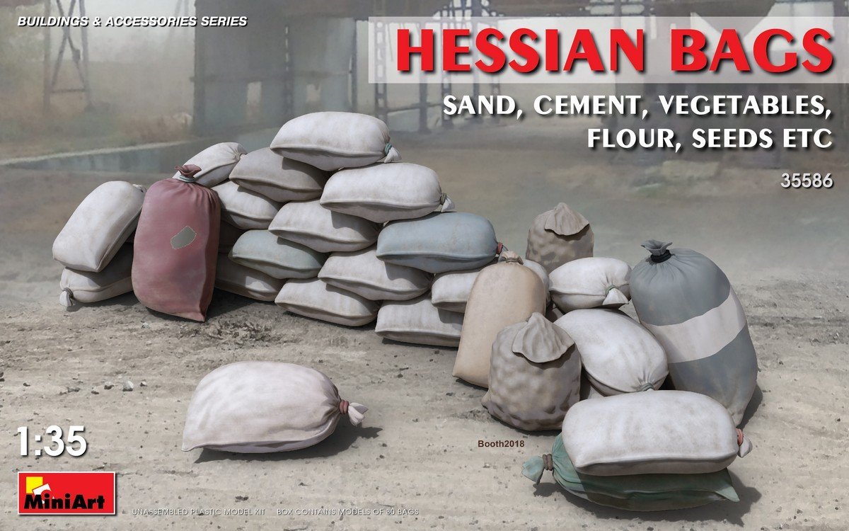 MiniArt Hessian Bags (Sand, Cement, Vegetables, Flour, Seeds) 1/35