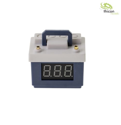 Thicon Blue Car Battery with Voltage Display and LiPo Monitor