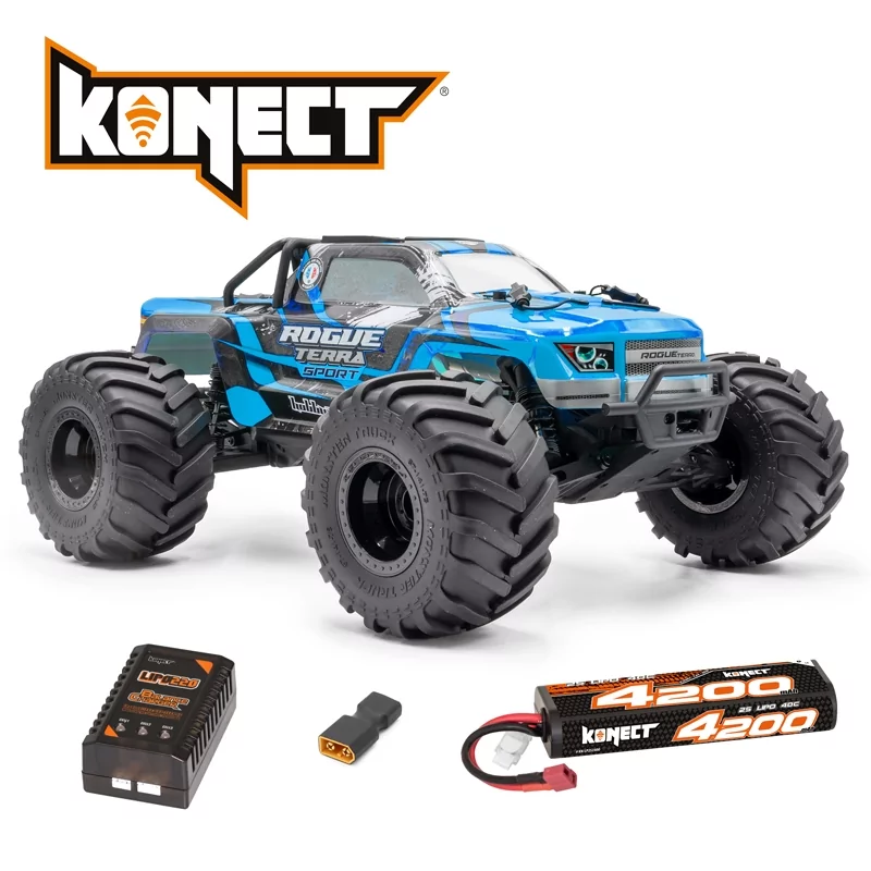 HobbyTech ROGUE Terra Sport Brushless Monster Truck RTR 4WD 1/10 Blue met accu en lader