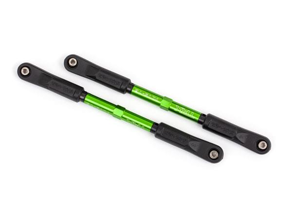 Traxxas Camber links rear Sledge (TUBES green-anodized 7075-T6 aluminum stronger than titanium) (144mm) (2)/ rod ends assembled with steel hollow balls (4)/ aluminum wrench 8mm (1)