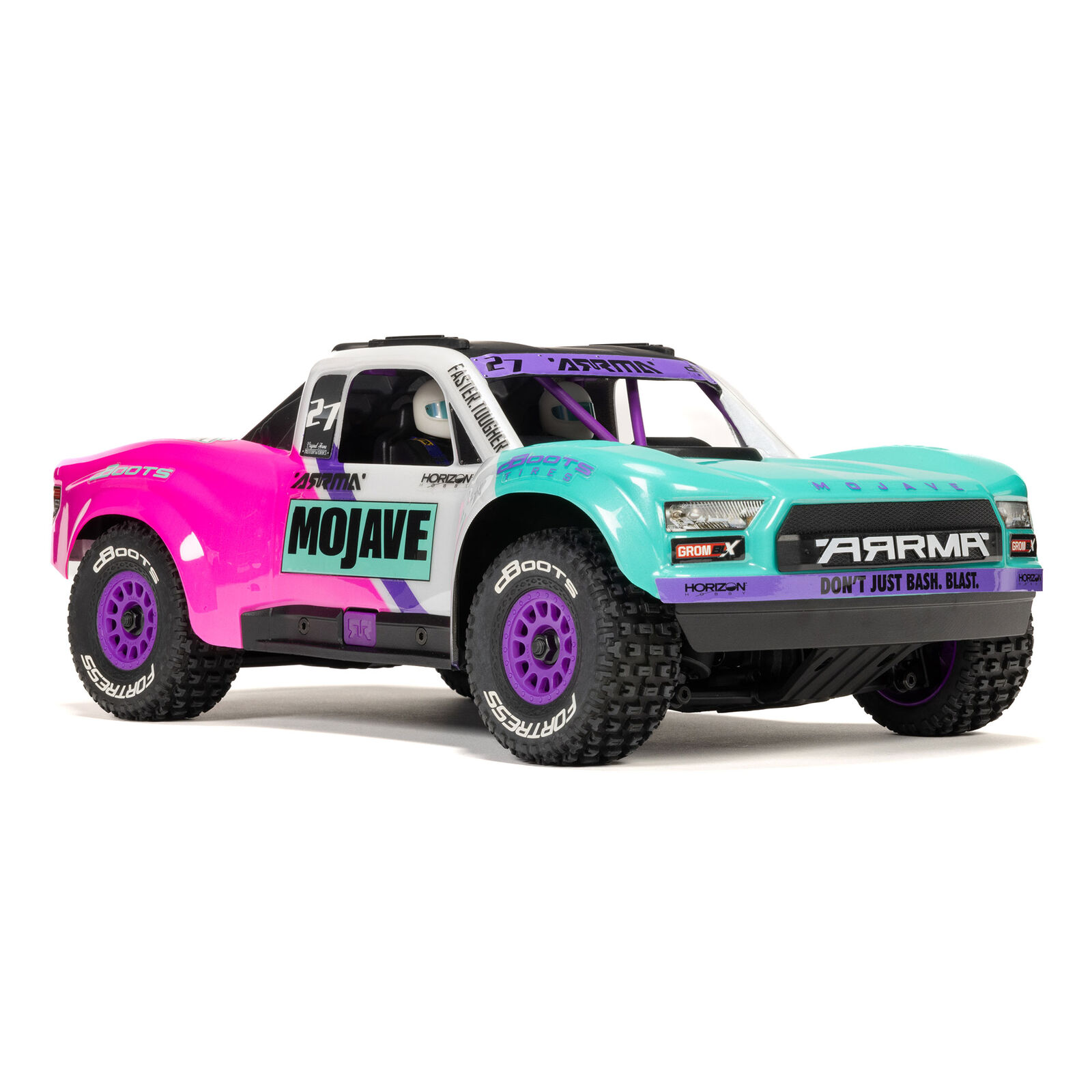 Arrma Mojave Grom 223S DSC 4X4 RTR Brushless Desert Truck, Teal (Battery & Charger Included) 1/16