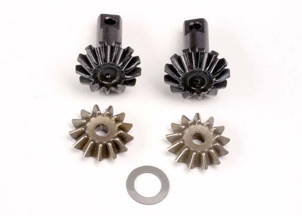 Traxxas Diff gear set: 13-T output gear shafts (2)/ 13-T spider gear